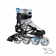 patines roller derby aerio q80x black-white-blue